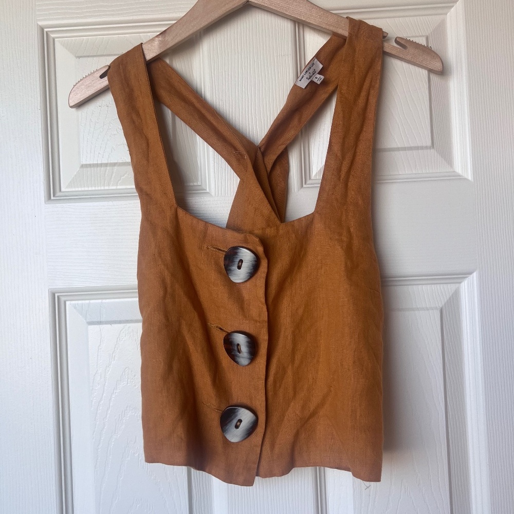 Women’s Cropped Open Back Tank Top S